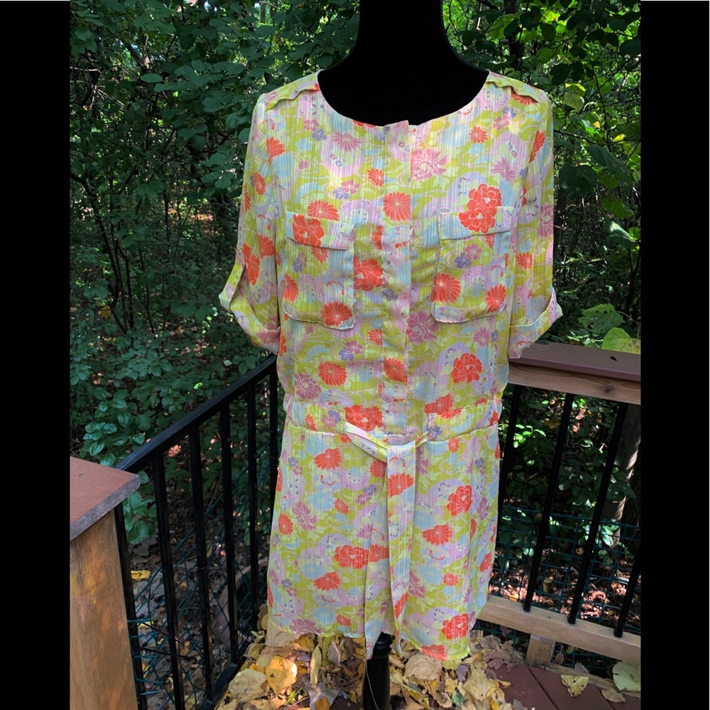 BCBG mod floral dress.    (N)